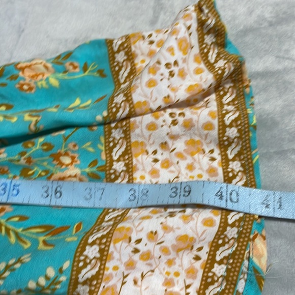 Shein Floral Teal Dress - Picture 7 of 8